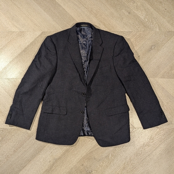Tommy Hilfiger Sport Coat Men's Size S38 Navy Blue Herringbone Pattern - Picture 1 of 8